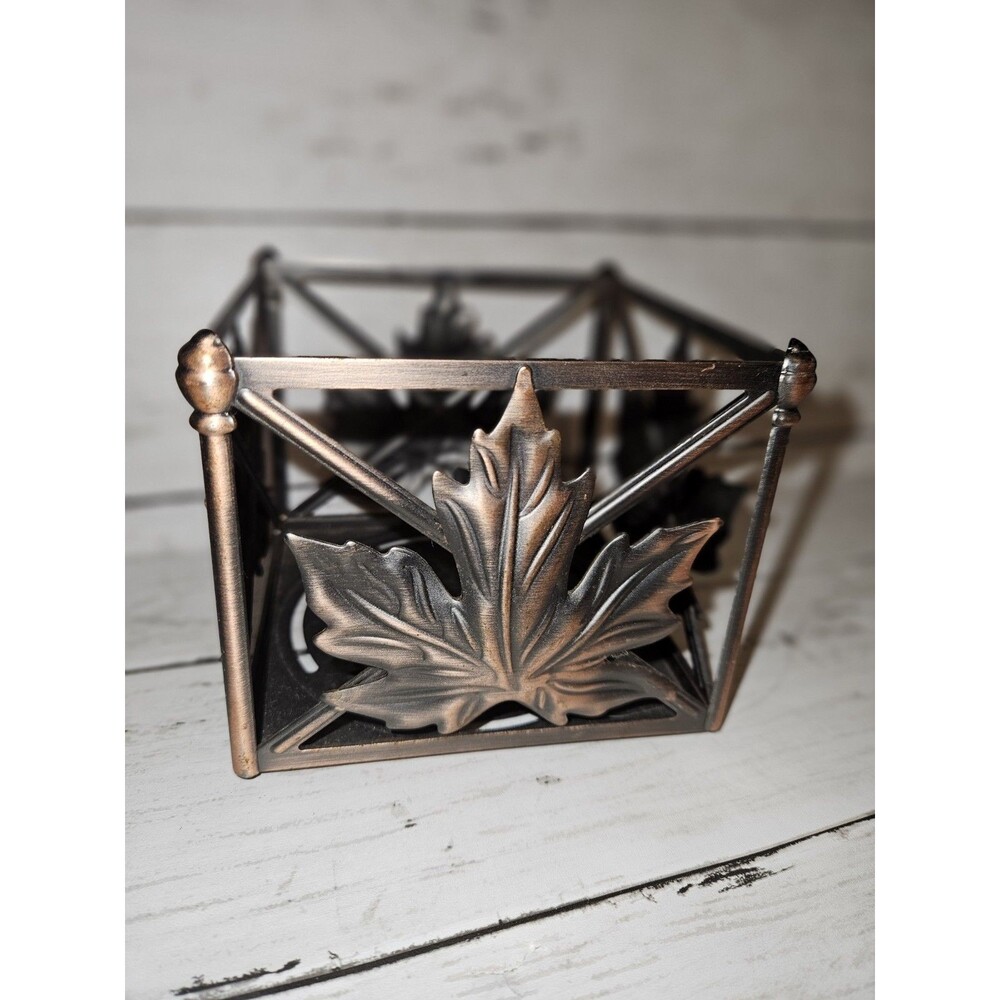 Bath and Bodyworks Leaf Cooper Candle Holder Fall Autumn Decor